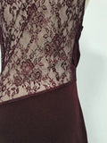 Solid Halter Spliced Lace Bodycon Long Dresses for Women Swing Collar High Waist Sexy Hot Girl Evening Gown Female