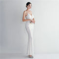 Women Strap Party Maxi Dress Sexy V Neck Evening Dress Celebrity Purple Sequin Dress Long Prom Formal Occasion  Dress