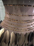 Women Sexy Rhinestone Leaf Mesh Bodycon Dress Luxury Birthday Evening Party PhotoShoot Nightclub Singer Stage Costume