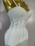 Elegant Prom  Evening Party Luxury Birthday Wedding Guest Dresses Women Sexy Shiny Crystals Tassel Bodycon Long Bandage Dress