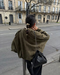 Women's Faux Suede Cropped Bomber Jacket Lapel Collar Zipper Loose Autumn Winter Casual Streetwear Vintage Coat 2026 New
