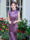 Improved Chinese Dress Sexy Sleeveless Qipao Evening Party Dress Vestidos Women Summer Jacquard Vintage Slim Cheongsam Gown