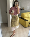 Fashion Snake Pattern Straight Skirt For Women High Waist Slim Long Skirt Ins Hot Streetwear Female Skirt Summer New 2026