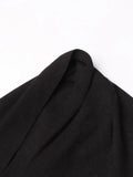 Solid Hollow Out Pullover Sweater For Women Diagonal Collar Long Sleeve Irregular Hem Slimming Sweater Female New