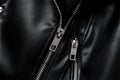 Women's Spring Black faux-leather jacket Casual zipper and belt Cycling jacket Casual jacket jacket