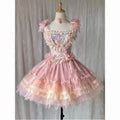 Olivegirl Pink Lolita Dress Milk Sweet Ballet Style Cute Rabbit Cosplay Light Lolita Princess Gown Elegant Women's Clothes