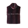 Fashion Faux Fur Sable Vest Crop Top Autumn Winter Turtleneck Eco Mink Fur Tank Tops Sleeveless Jacket Coat
