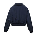 New Women's Zipper Stitching Bomber Jacket Clip Cotton Jacket Stitching Women's Top