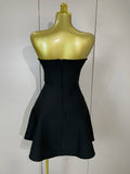 Sexy Sleeveless A Line Bandage Mini Dress Women Luxury Diamonds Birthday Party Gowns Evening Celebrity Club Show Wear Vestido