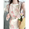 Olive Girl Romantic Qipao for Ren Faire 2026 Garden Wedding Fairycore Photoshoot Everyday Wear S-XXL XS-3XL Plus Size Romantic Cottagecore Garden Party Editorial Not Costume Qipao Cheongsam Chinese Dress Chinese Heritage Fashion Women