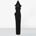 Sexy Bodycon Evening Maxi Dress for Women Halter Sleeveless High Waist Spliced Sequined Backless Ceremony Dresses Female New