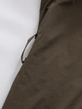 Casual Daily Wear Coffee Trench Coat for Women Stand Collar Buttons Design Belt Accent Oversized for Street Style