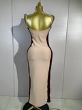 Elegant Celebrity Evening Club Party Prom Luxury Birthday Dress Woman Sexy Lace Patchwork Sleeveless Bodycon Long Bandage Dress