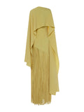 Fashion Temperament Maxi Dress For Women O Neck Spliced Shawl Sleeveless High Waist Sleeveless Evening Dress Female
