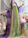 Olive Girl Red Embroidered Hanfu Dress for Ren Faire 2026 Garden Wedding Fairycore Photoshoot Everyday Wear S-L XS-3XL Plus Size Chinese Heritage Fashion Women