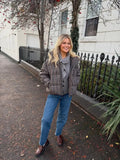 Trendy Vintage Plaid Padding Jacket Women Stand-up Collar Zipper Cotton Coat Lady Fall Winter High Street Casual Outwear 2026