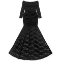 Lace Off-Shoulder Mermaid Maxi Dresses Luxury Woman Wedding Evening Dress Celebrities Outfits Night Clubwear New Year Robes