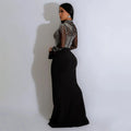 Women Long Sleeve Birthday Dresses Sexy Hot Diamond Process Pearl Beading Sexy See Through Dress Party Club Night Dress