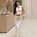 Women Sexy Satin Halter Neck Backless Deep V Midi Dress Slim Sleeveless Solid Elegant Evening Party Prom Dress 2026Summer