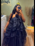 Women Sleeveless Ruffles Loose Ball Gown Smock Strap Maxi Long Sexy Dress 2025 Birthday Vacation Party Dresses Vestidos