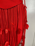 Elegant Pink Strapless Sexy Long Tassel Bandage Dress Women Celebrity Evening Party Luxury Birthday Cocktail Dress Stage Wear