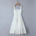 Hit Color Printing Spliced Lace Up Dresses for Women Square Neck Sleeveless High Waist Dresses Female Fashion