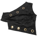 Metal Ring Hollow 2-Piece Set Women Irregular Skew Collar Crop Top+Peach Hip Skirt Matching Sexy Clubwear  Outfits