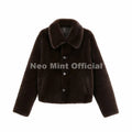 2026 Winter New Windproof Shearling Jacket Women Brand Fashion Reversible Faux Mink Fur Coat Girls Short Warm Overcoat