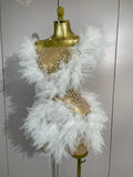 Sexy Sparkly Rhinestone Eveing Party Birthday Nightclub Stage Costume Elegant Off The Shoulder White Mesh See-Through Mini Dress