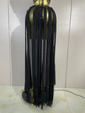 Sexy Black White Halter Sequined Hollow Out Transparency Long Maxi Dress Vacation Beach Style Celebrate Birthday Party Outfit