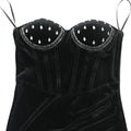 Sexy Evening Party Dresses Women Strapless Diamonds Crystal High Side Split Ruched Bodycon Maxi Women Birthday Clubwear