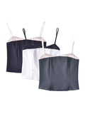 Hit Color Slimming Tube Top for Women Square Collar Sleeveless Spliced Lace Edge Backless Temperament Vests Female