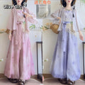 Olive Girl Purple Romantic Hanfu Dress for Ren Faire 2026 Fairycore Photoshoot Everyday Wear S-L XS-3XL Plus Size Romantic Cottagecore Garden Party Editorial Not Costume Hanfu Chinese Dress Traditional Chinese Clothing Chinese Heritage Fashion Women