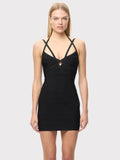 Black Purple Spaghetti Strap Women Mini Bandage Dress Bodycon Sexy Bodycon Party Club Dress XL Classic Vestido