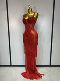 Shining Rhinestones Bodycon Long Dress Women Sexy Transparent Elagant Evening Party Birthday Prom Dress Photo Shoot Outfit