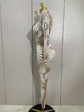 Costume Sparkly Diamond Women Sexy Mesh Jumpsuit Nightclub Bar Party Show Gogo Dancer Clothing Drag Queen Outfit