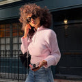 Women Half Zip Mock Neck Cropped Pullover Sweater Cable Knit Textured Waist-Cinching Street Y2K Autumn Winter Knitted Top