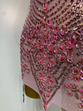 Women Sexy Halter Crystal Bodycon Mini Dress Celebrate Nightclub Performance Stage Outfit Luxury Birthday Photo Shoot Dress