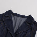 2026 New Blue Sleeveless Women Single-Breasted Belt Short Denim Dresses Woman Retro Slim A Line Mini Dress