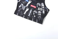 High Street Style 2 Piece Set Woman Mic Print o-Neck Tops+Reflection Design Skinny Peach Hip Shorts Sexy Fashion Suit