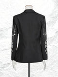Autumn Slim Women'S Suit Set Fashion 2025 New Double-Breasted Blazer & Wide-Leg Pants Set Winter Solid Chic Outfit