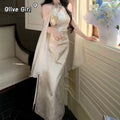 Olive Girl Red Embroidered Qipao for Ren Faire 2026 Garden Wedding Fairycore Photoshoot Everyday Wear S-XXL XS-3XL Plus Size Embroidered Romantic Garden Party Editorial Not Costume Qipao Cheongsam Chinese Dress Chinese Heritage Fashion Women