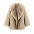 2026 Winter Ins Hot Fashion Girls Oversized Gradient Fur Coat Women Thick Warm Outerwear Fluffy Faux Fox Fur Jacket
