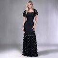 Luxury Flower Lace-Edged 3D Decoration Sleeveless Bodycon Maxi Dress Sleeveless High Waist Birthday Evening Party Cocktail Gowns