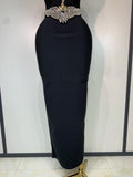 Women Celebrity Sexy Sleeveless Diamonds Maxi Long Bandage Bodycon Dress 2025 Elegant Evening Club Party Birthday Outfit