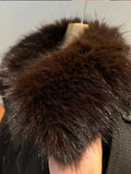 Original for Autumn/winter Women's Collection, A Detachable Wool-neck Jacket with A Fleece Leather Effect Can Be Worn