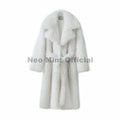 Winter Brand Fashion Russian Girl Style Belted Maxi Furry Fur Coat Women Faux Lamb Fur Jacket Hot Chunky Outerwear