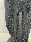 Women Sparkly Full Rhinestone Sequin Sheer Long Dress Sexy Fashion Club Party Birthday Nightclub Drag Queen Dancer Stage Costume