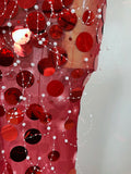 Women Sparkly Sequins Sexy Mesh Maxi Dress Luxury Birthday Party Evening Celebrate Performance Singer Nightclub Stage Costume