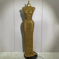Luxury Sparkly Crystal Diamond Mesh See Through Maxi Long Dress Women Elegant Party Costume Singer Sexy Stage Performance Outfit